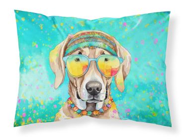 Weimaraner Hippie Dawg Standard Pillowcase Lightweight Super Soft Easy Care Decorative Artwork Pillowcase, Standard