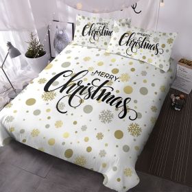Duvet Cover Set Christmas Theme Merry Christmas Holiday Season Luxury Reversible Bedding Set Comforter Cover (1 Duvet Cover+2 Pillowcases) (size: Full)